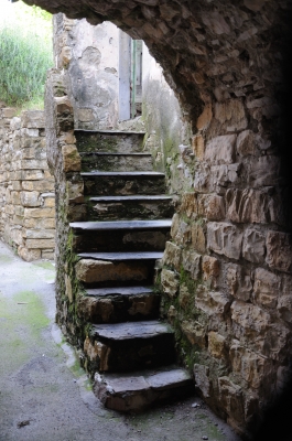 Treppe in Villa Faraldi, Tovo, bei San Bartholomeo in Ligurien