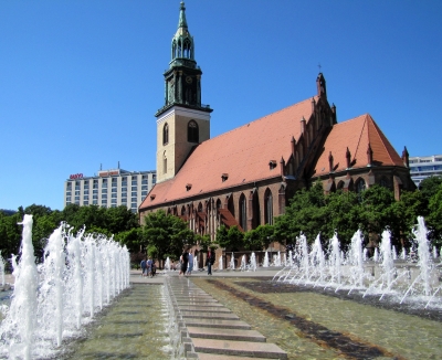 Berlin, Wasserspiele und Marienkirche