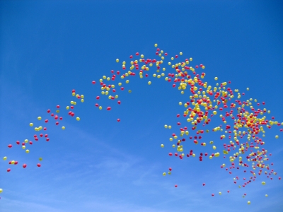 Luftballons in der Luft