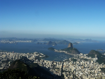 Ausblick vom Corcovado auf Rio de Janeiro