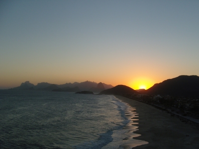 Sonnenuntergang in Niterói, Rio de Janeiro
