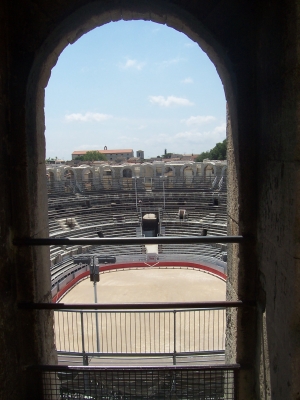 Blick in die Arena von Arles