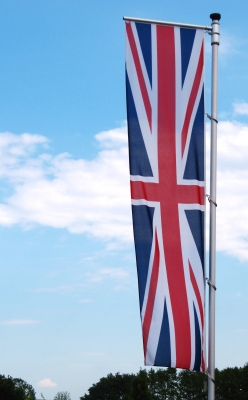 England-Fahne senkrecht