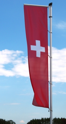 Schweizer Fahne senkrecht