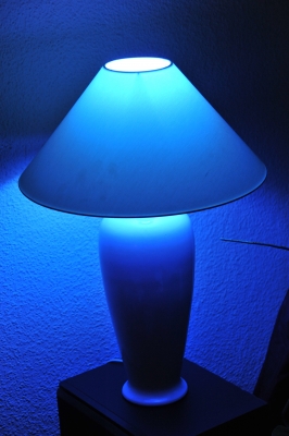 Lampe blau