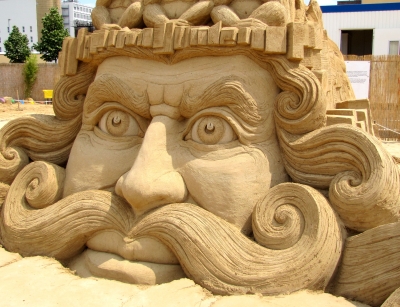 Sandsation 2010, "Kopf im Sand" (Detail)