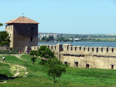Blick auf den Dnjestr-Liman vom Gelände der Festung