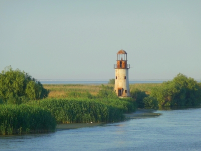Alter Leuchtturm an der Donau