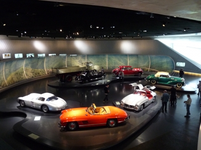 Oldtimer-Ausstellung im Mercedes-Museum in Stuttgart