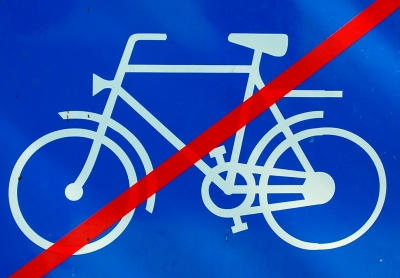 für Fahrräder verboten