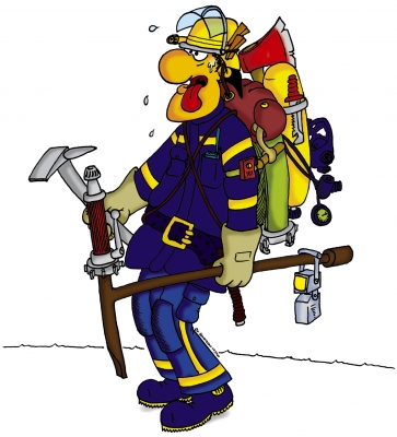 Feuerwehrmann mit persönlicher Schutzausrüstung