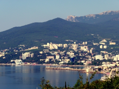 Blick auf die Bucht von Jalta