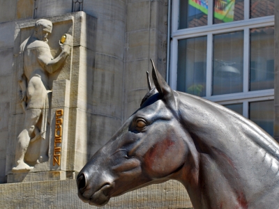 Oldenburger Pferd im Detail - Bronze-Skulptur