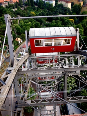 im Riesenrad auf dem Prater