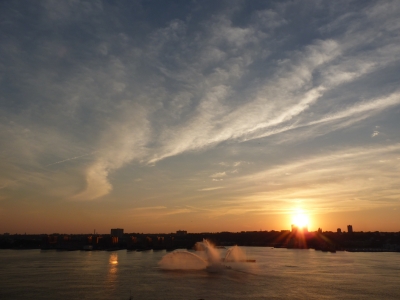 Hudson River Sonnenuntergang