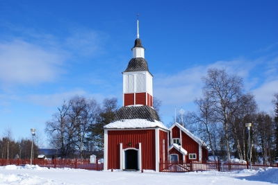 Holzkirche in Jukkasjärvi
