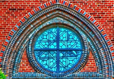 Fensterdetail der Lambertikirche - HDR