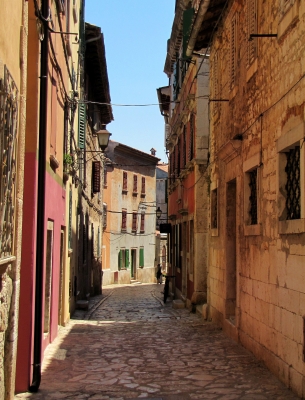 Altstadtgasse in Rovinj (Istrien)