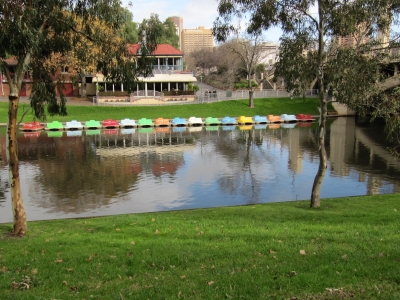 Auf dem Torrens River in Adelaide