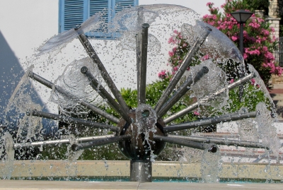 Moderne Wasserspiele in Vrsar (Istrien)