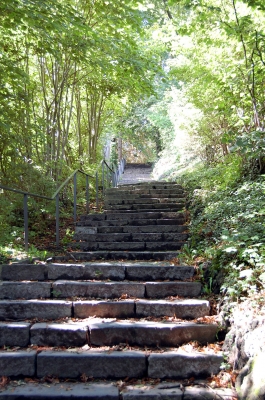 Steintreppe auf den Aachener Lousberg