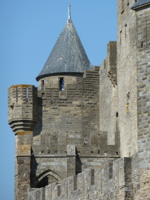 Detail der Burganlage von Carcassonne