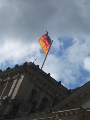 Flagge auf dem Reichstagsgebäude
