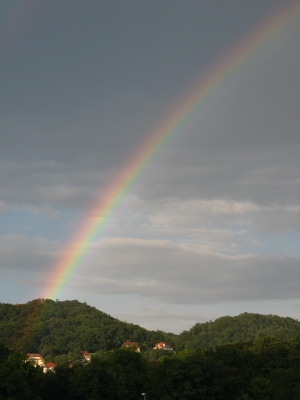 Regenbogen über Dresden