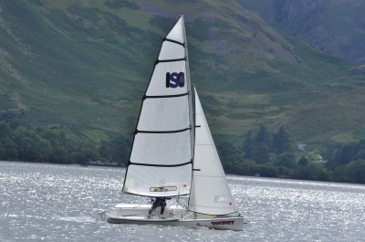 Windsurfen auf dem Lake Ullswater, England