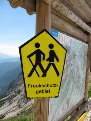 Hinweisschild – Freakschutzgebiet Hinweisschild – Freakschutzgebiet