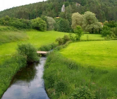 Landschaftsbild mit Fluss