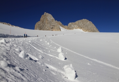 Der Weg über den Gletscher oder Hoher Dachstein im September 2010