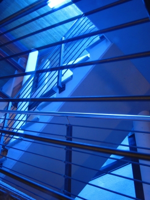 Blaue Treppe