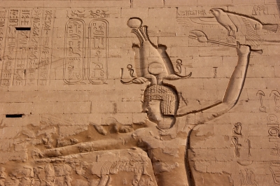 Wandbild im Edfu-Tempel