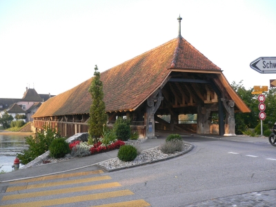 Holzbrücke in Wangen/Aare