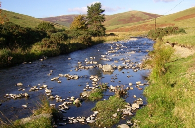 Flusslauf in den schottischen Highlands