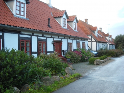 Häuserzeile in Lundeborg/Dänemark