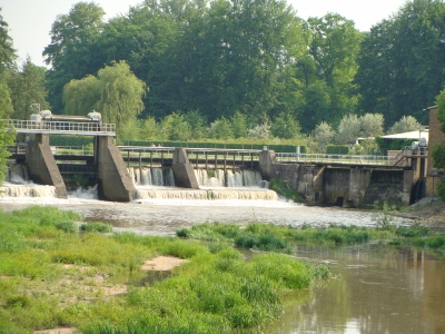 Staudamm an der Grenze zu  Polen