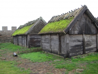 Häuser aus der Eisenzeit innerhalb der Eketorps Burg,Öland,Schweden