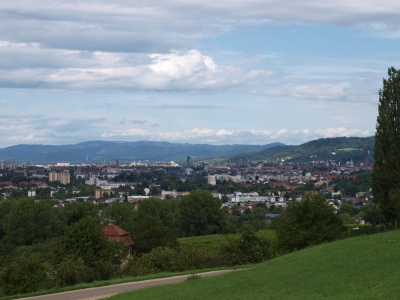 Freiburg mit dem Schloßberg und Herdern