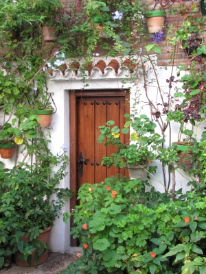 Romantische Tür in Andalusien