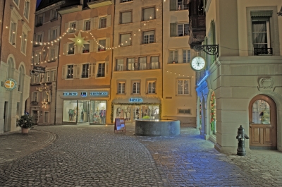 Altstadt Bremgarten zur blauen Stunde
