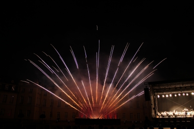 Feuerwerk am Karlsruher Schloss