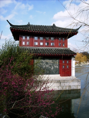 Chinesischer Pavillon in den Gärten der Welt in Berlin