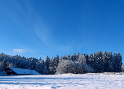 Winterzauber auf dem Land