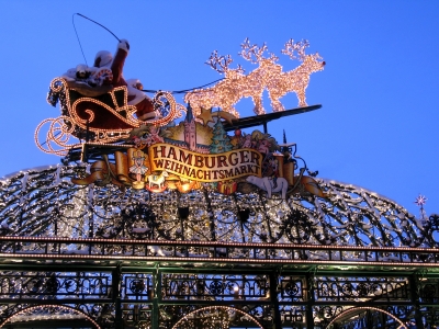 Eingang vom Hamburger Weihnachtsmarkt
