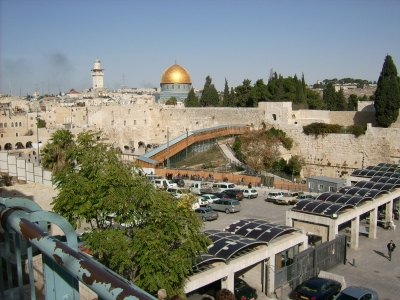 Blick auf Tempelberg Jerusalem von der Altstadt aus