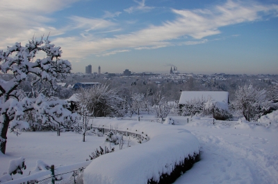 Blick auf Solingen im Winter 2010/11