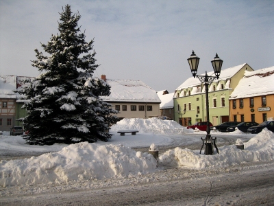 marktplatz im winter
