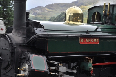 Alte Dampflokomotive nach  Blaneau Ffestiniog, Wales